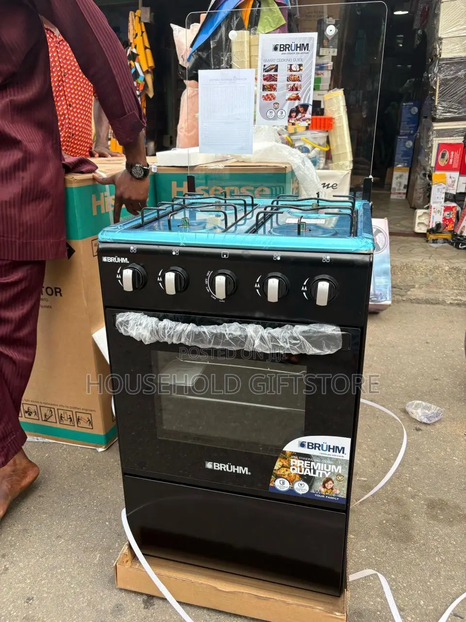 Bruhm 4 Burner Gas Cooker With Oven