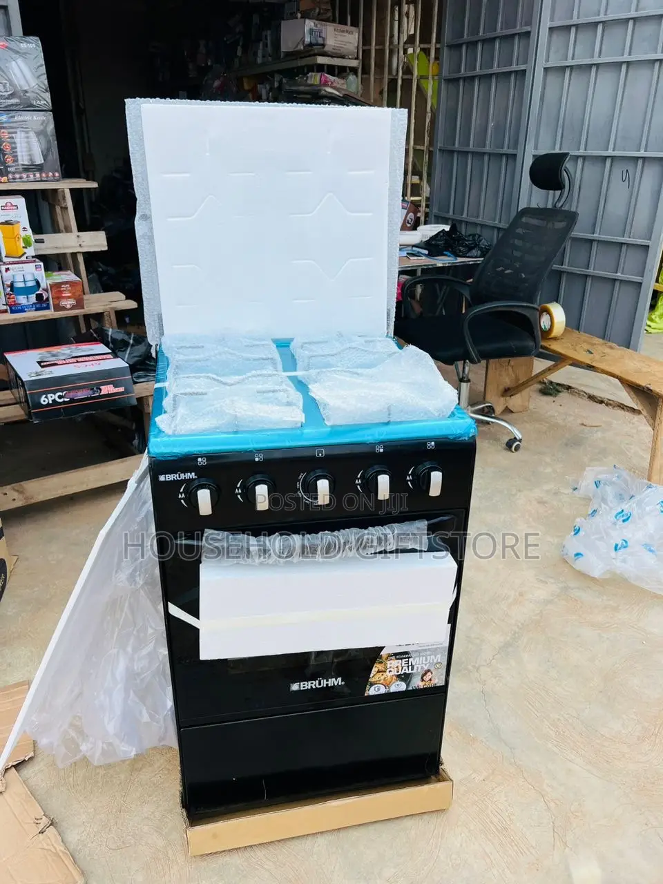 Bruhm 4 Burner Gas Cooker With Oven