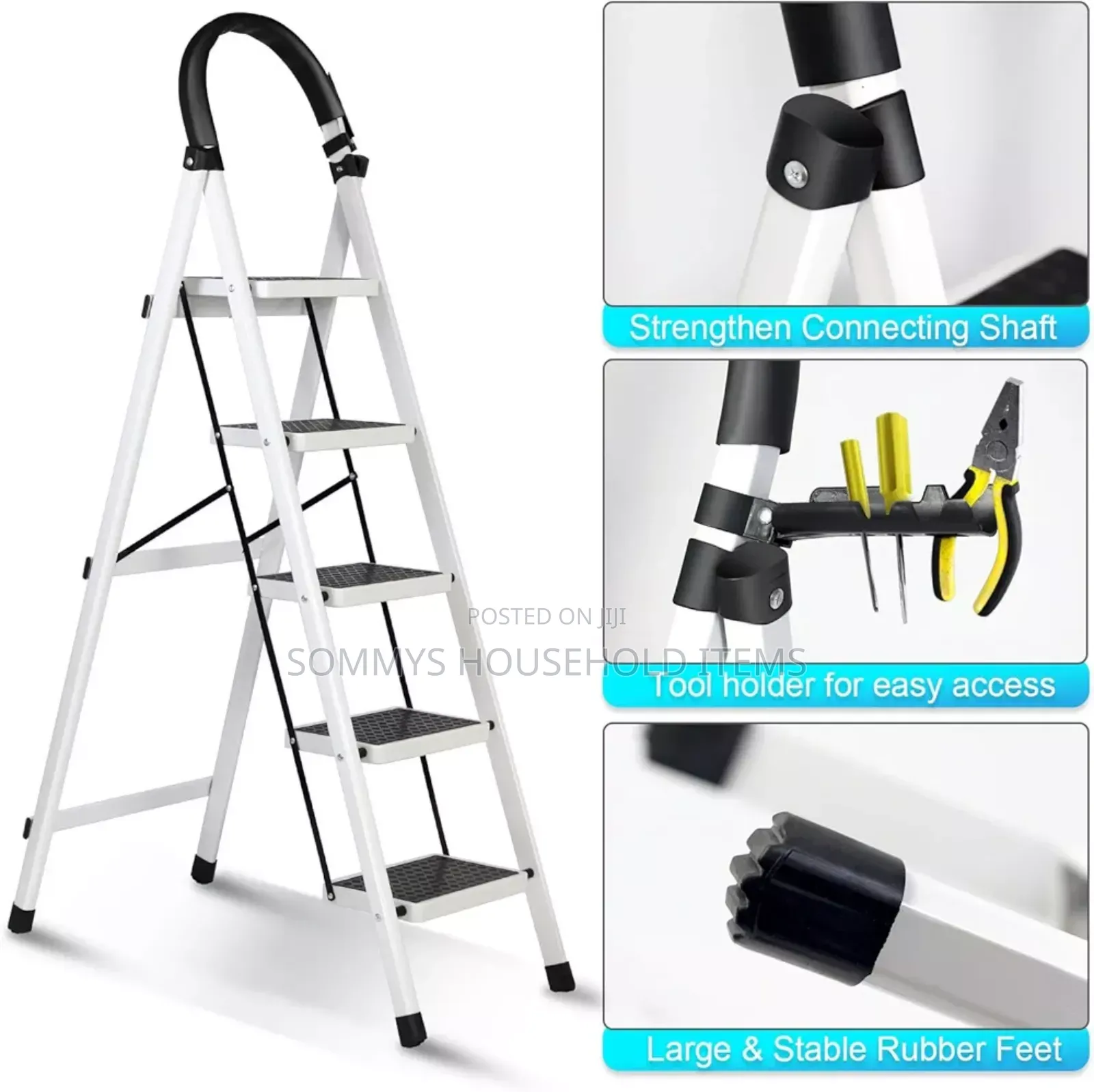 White 5steps Ladder