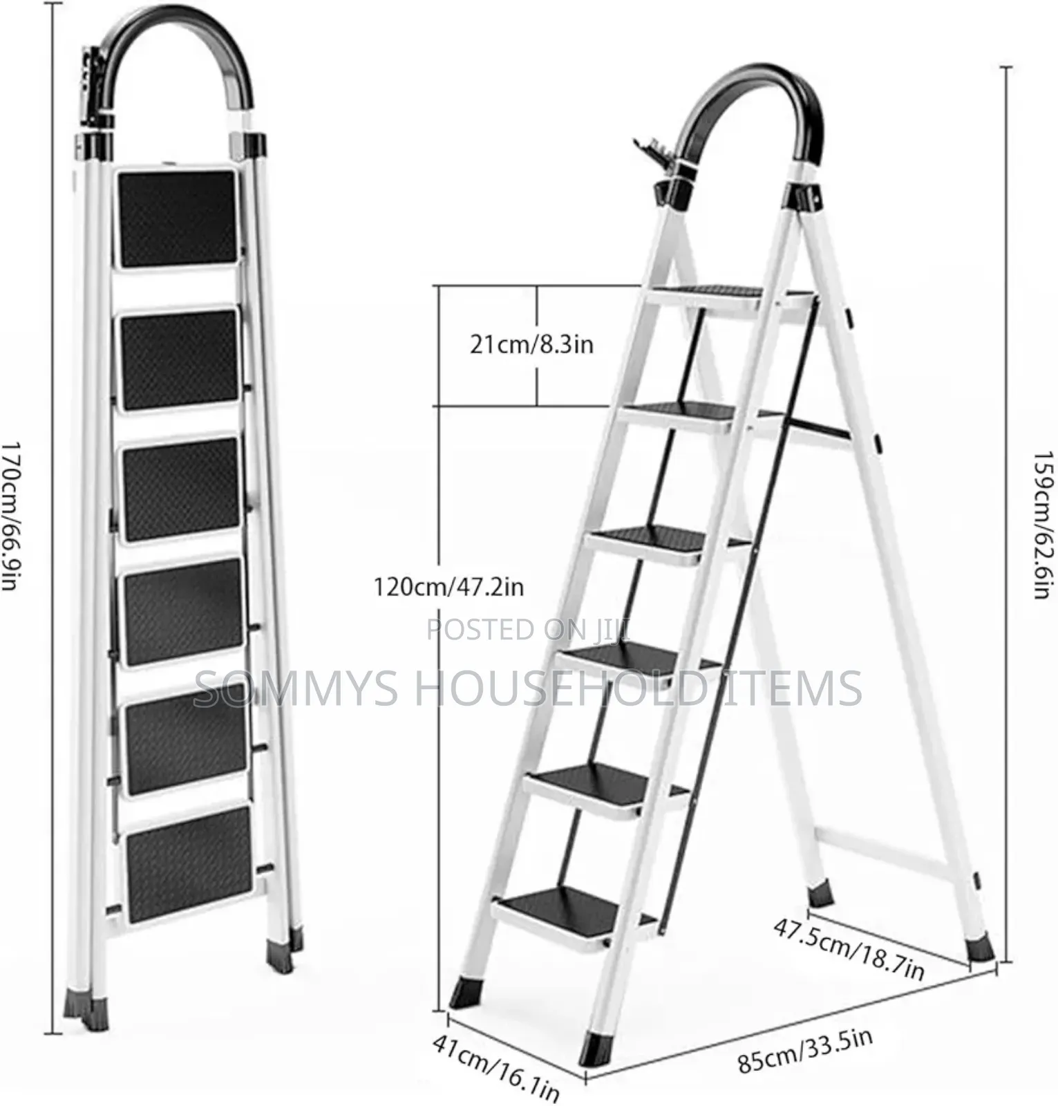 6 Steps Ladder (White Colour)