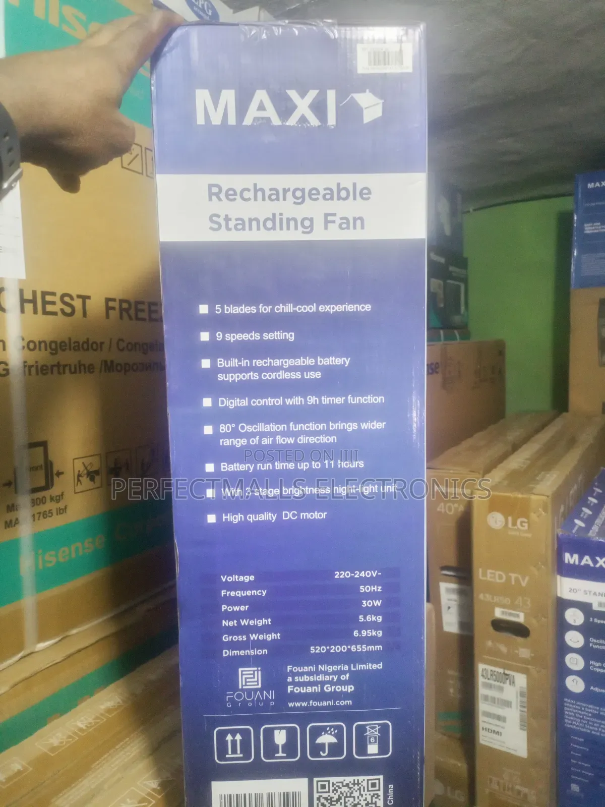 Maxi 18" Rechargeable Black (45-25mrd)