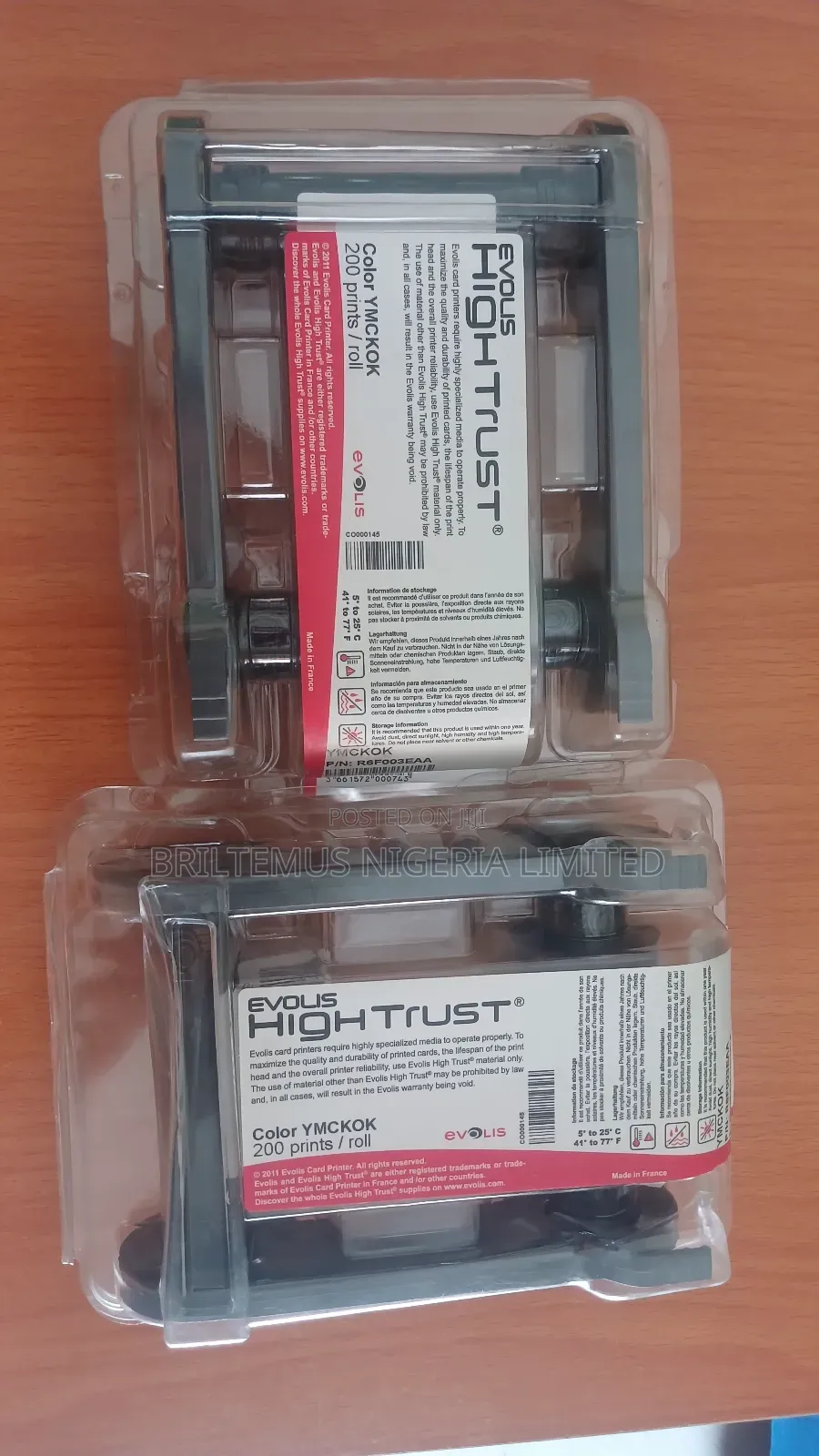 Evolis High Trust Colour Ymckok 200prints Ribbon