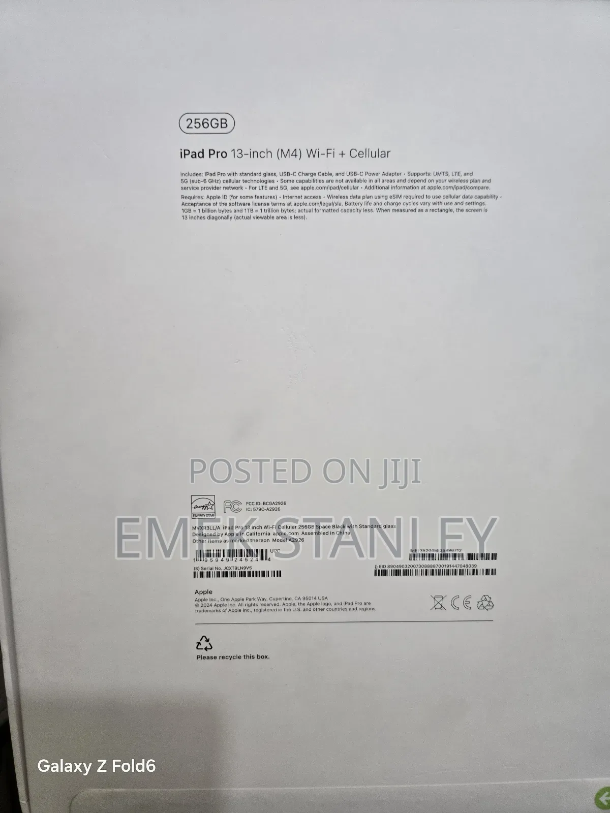 New Apple iPad Pro 13 (2024) 256 GB Gray