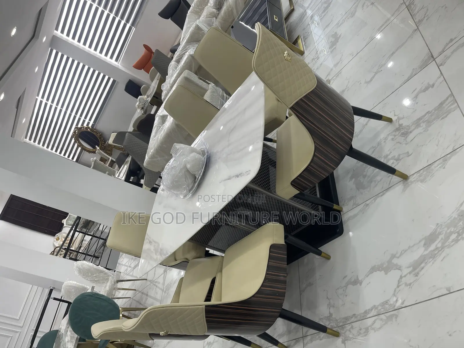 6seater Imported Turkey Marble Dining Table
