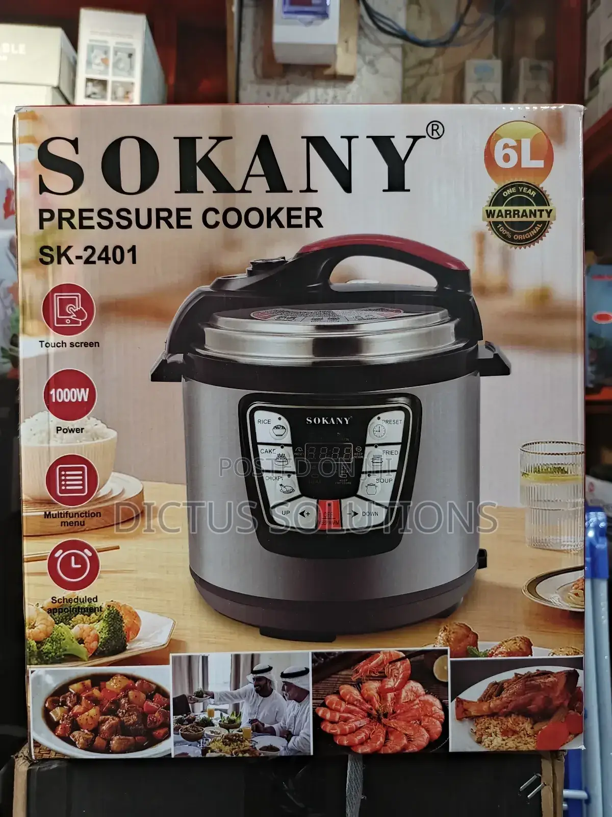 6 Liters Digital Electric Pressure Cooker Pot