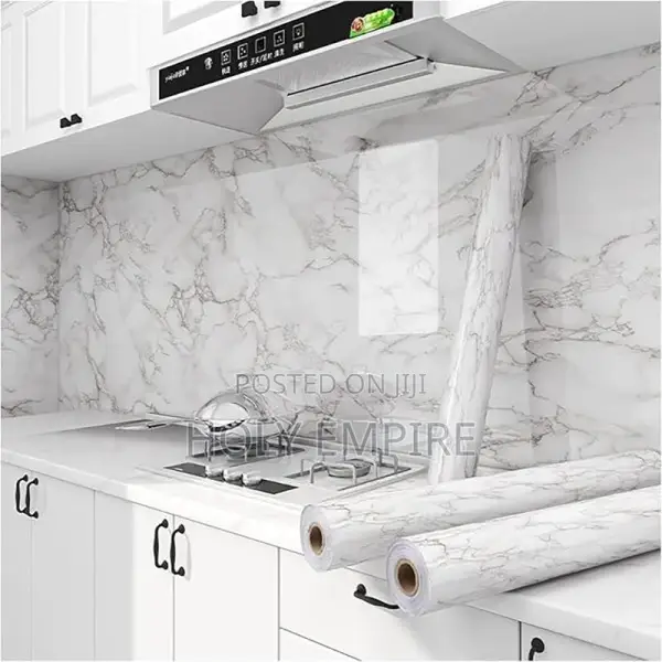 Vinyl Wall Sticker Waterproof Width Marble Self Adhesive