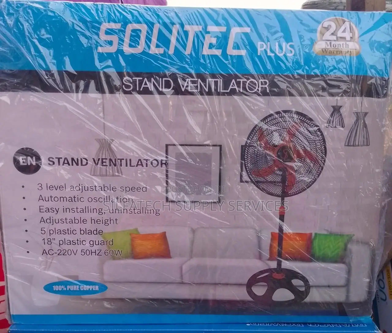 Quality Solitec Plus Standing Fan
