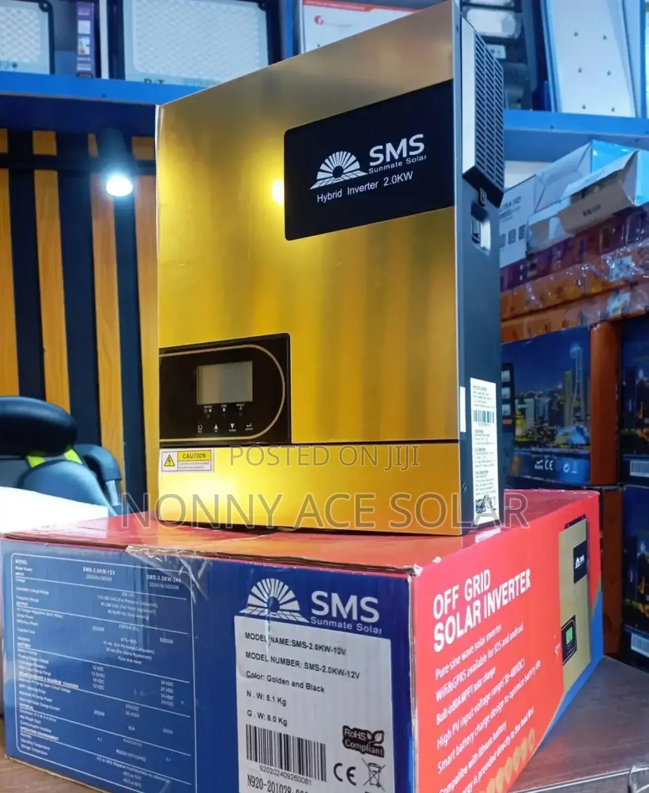 SMS 2kva 12v Hybrid Inverter With 400 Pv MPPT Controller