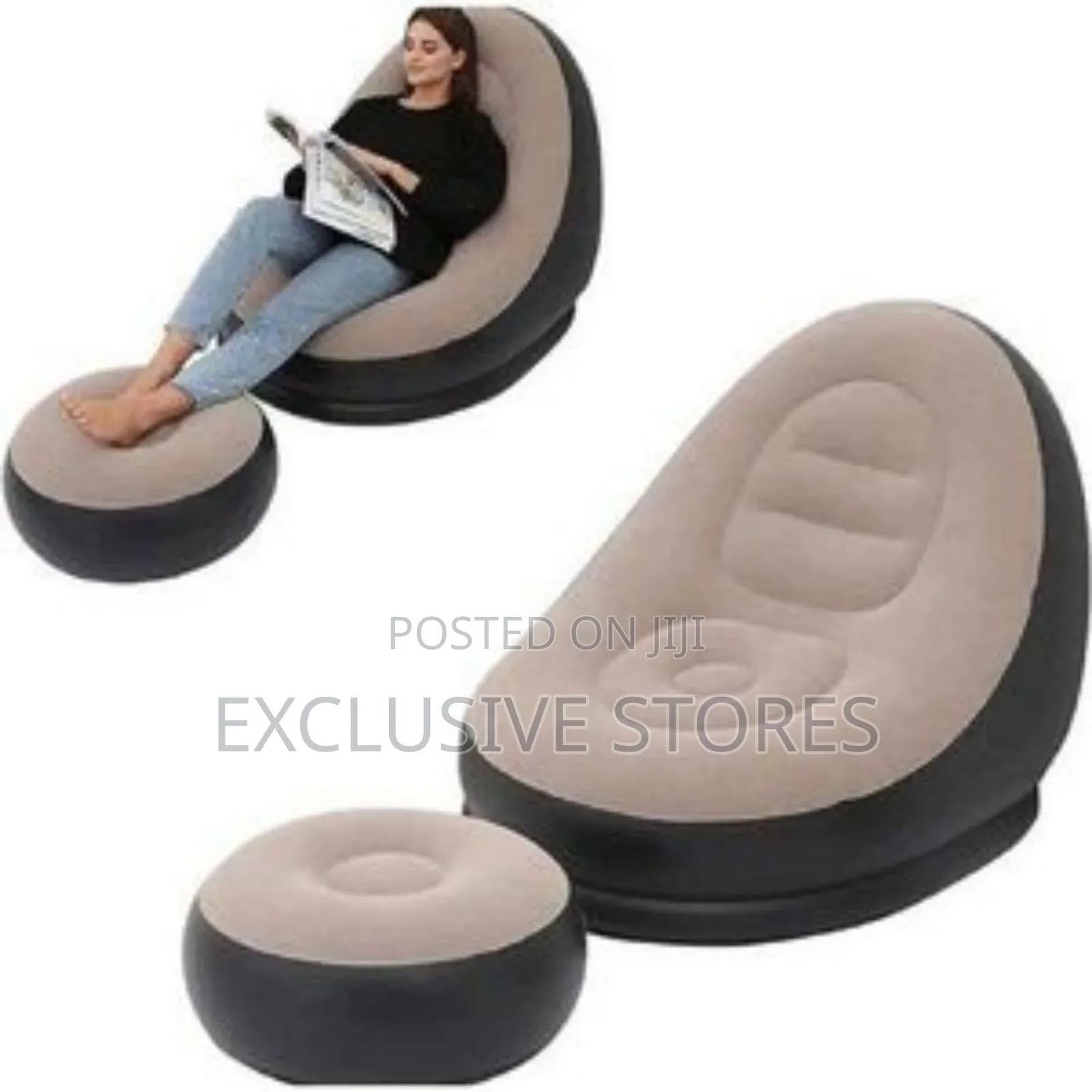 Inflatable Chair and Foot Rest (Manual Pump)
