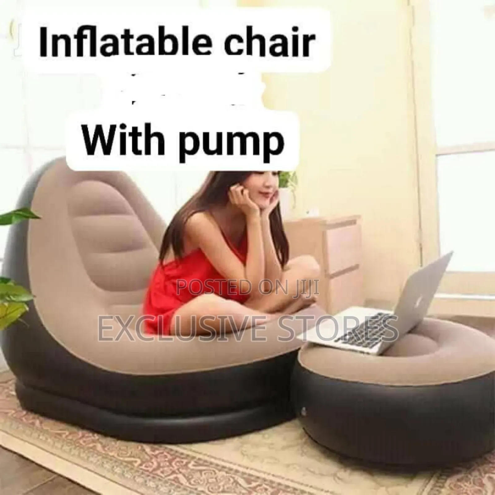 Inflatable Chair and Foot Rest (Manual Pump)
