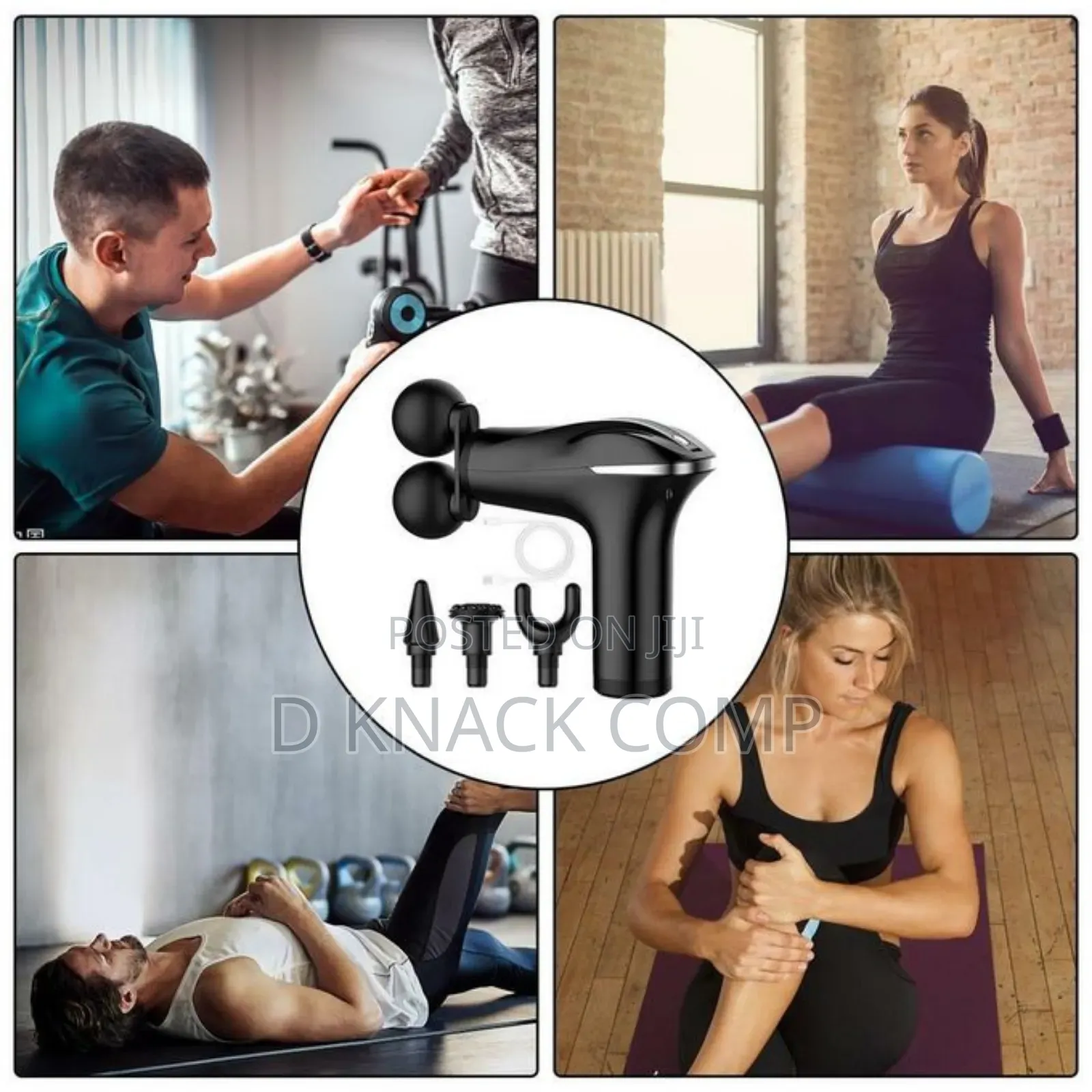 Double Head Electric Massager, 6 Speed Fascia Massage Gun