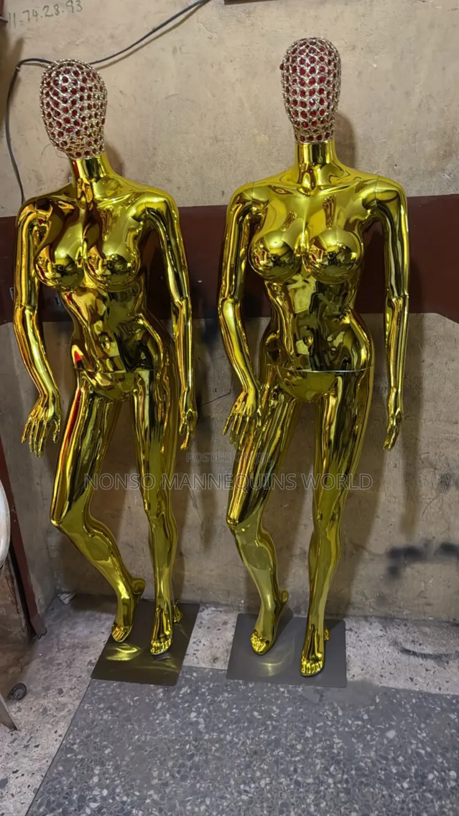 Female Size 12 Gold Chrome With Basket Gold Head