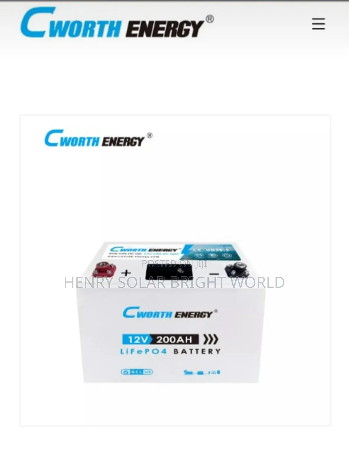 Cworth 12.8v 2.5kwh Lifepo4 Lithium