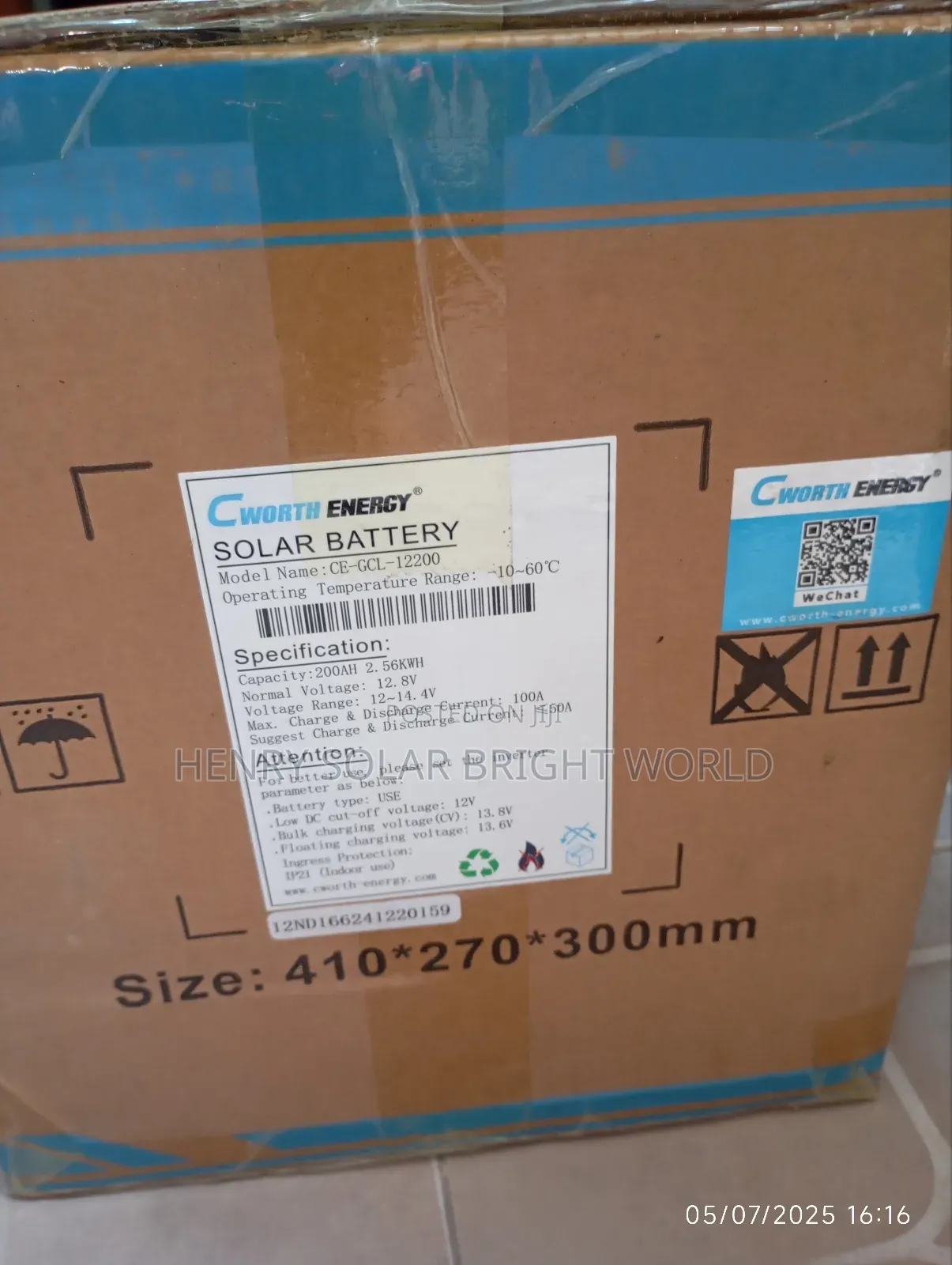 Cworth 12.8v 2.5kwh Lifepo4 Lithium