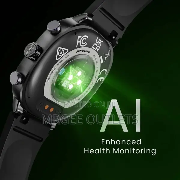 Hifuture Aix Lite Black Smart Watch 1.43 Inch Amoled Display
