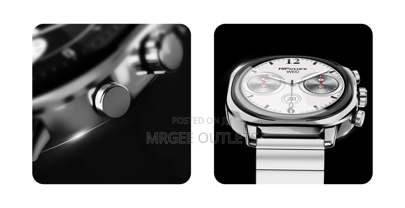Hifuture Aix Lite Champagne Smart Watch 1.43 Inch Amoled Dis