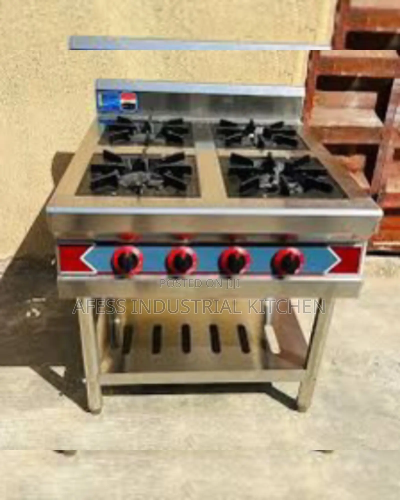 High Quality Commercial 4 Face Burner Without Oven