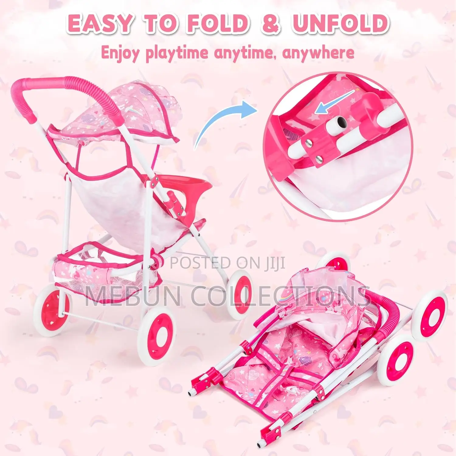 Kids Doll With Stroller and Accessories