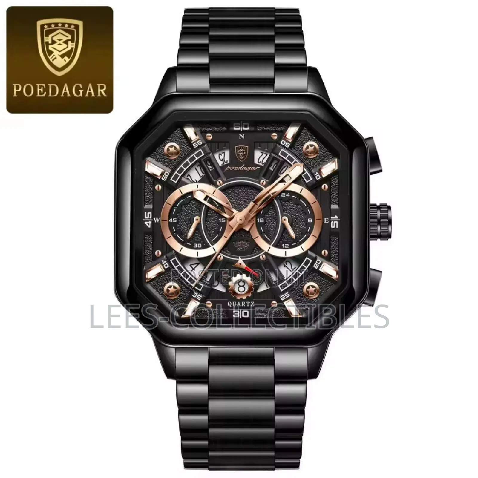 Poedagar Luxury Chronograph Men Watch