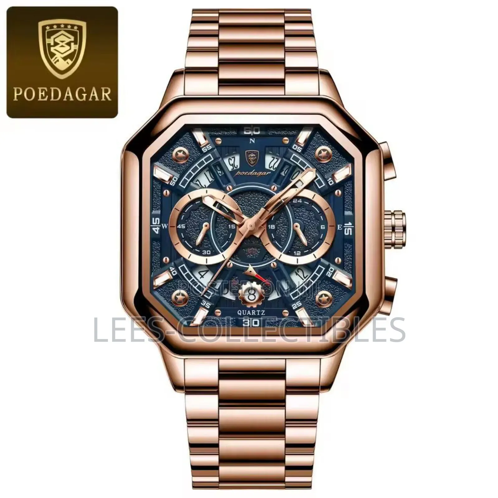Poedagar Luxury Chronograph Men Watch