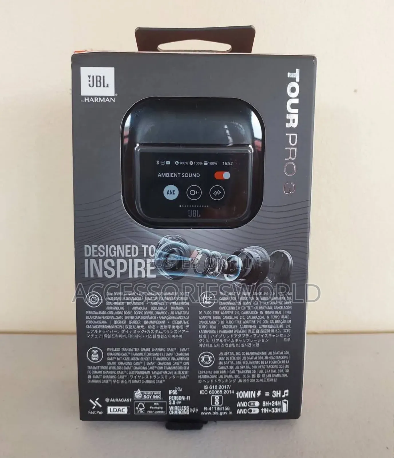 JBL Tour Pro 3 True Wireless Noise Cancelling Earbuds