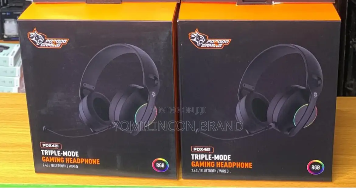 Porodo Gaming Triple-Mode Gaming Headphone - Black