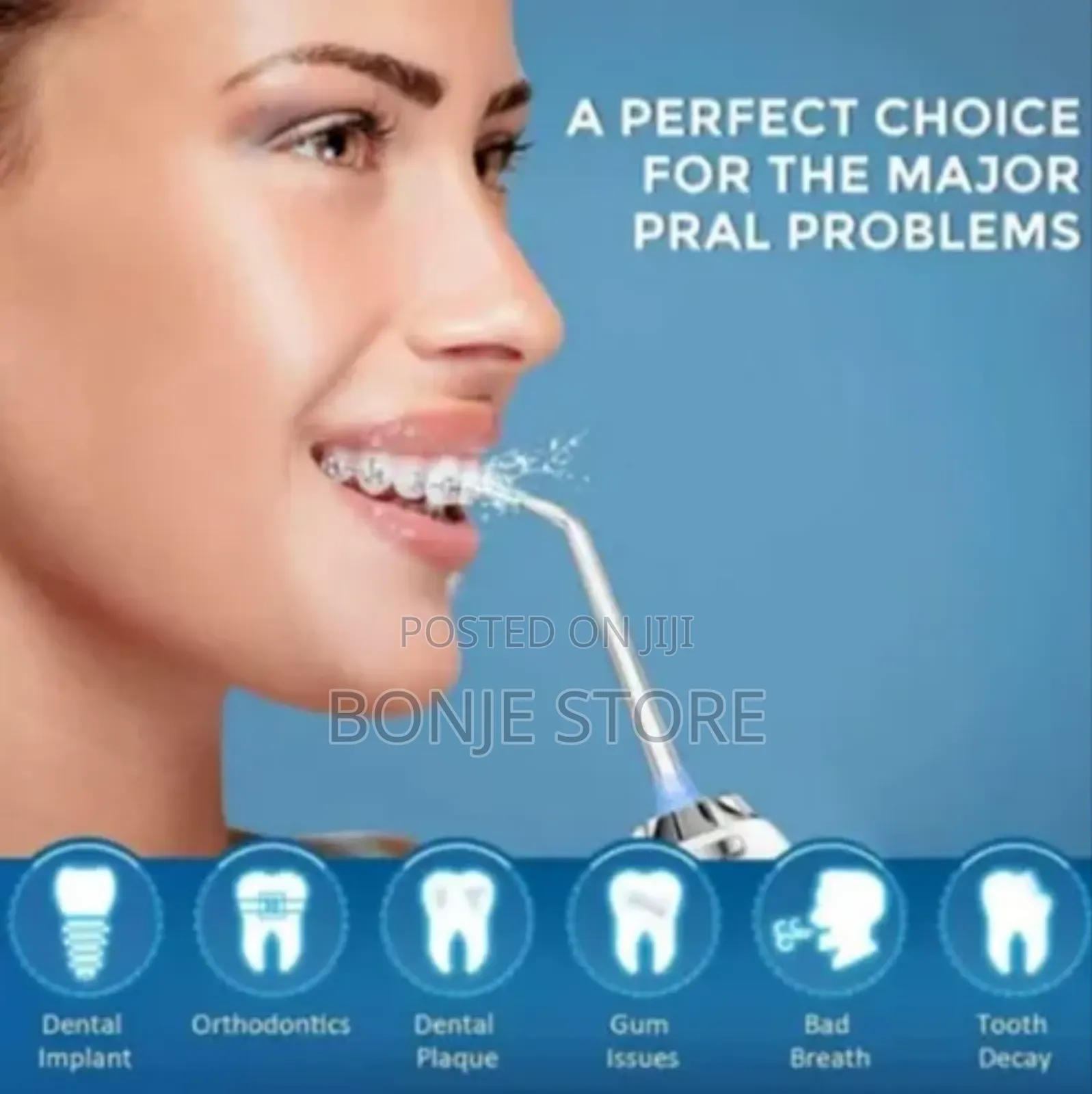 Oral Irrigaror Water Flosser Tooth Cleaning Device 3 Modes 4 Nozzles
