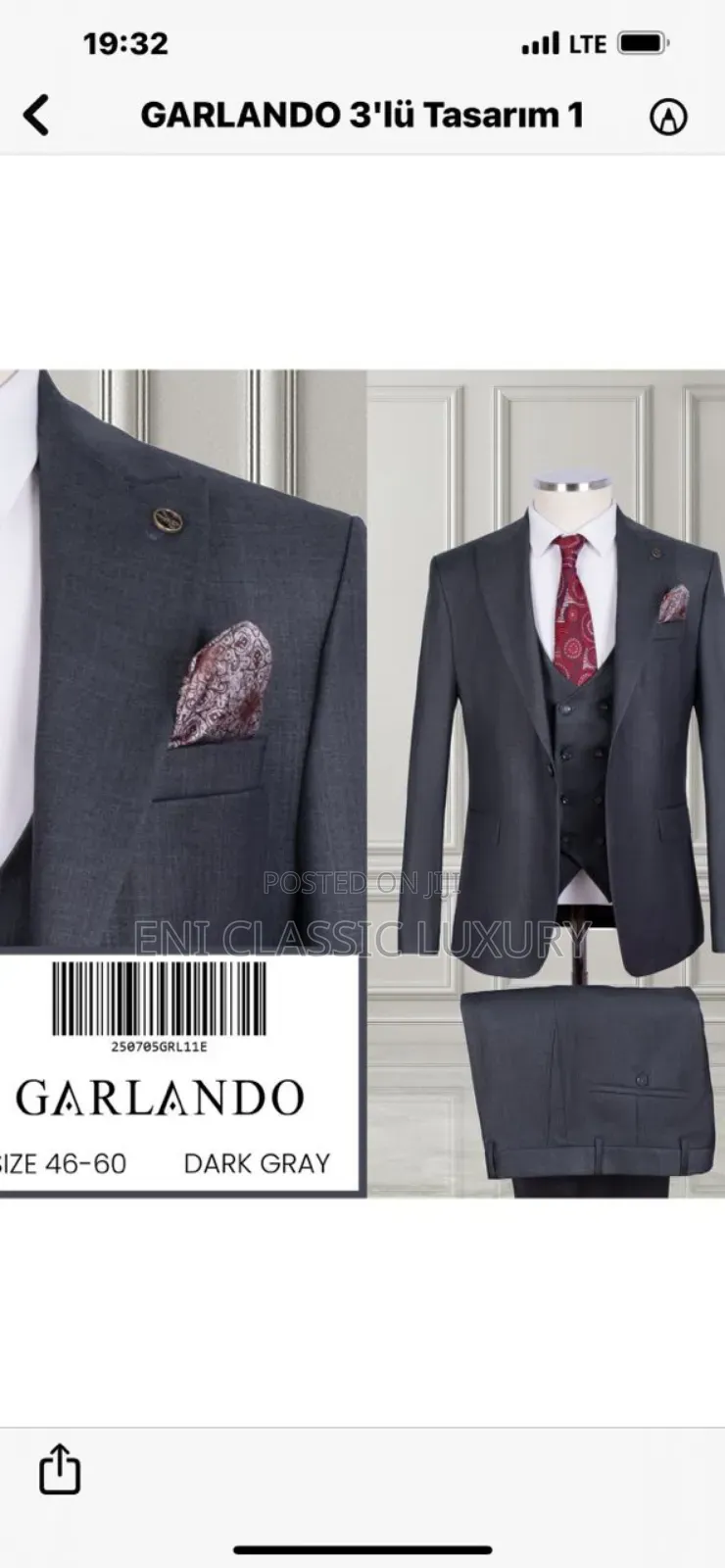 Pure Quality Luxury Men's Suite Well Branded Package 📦