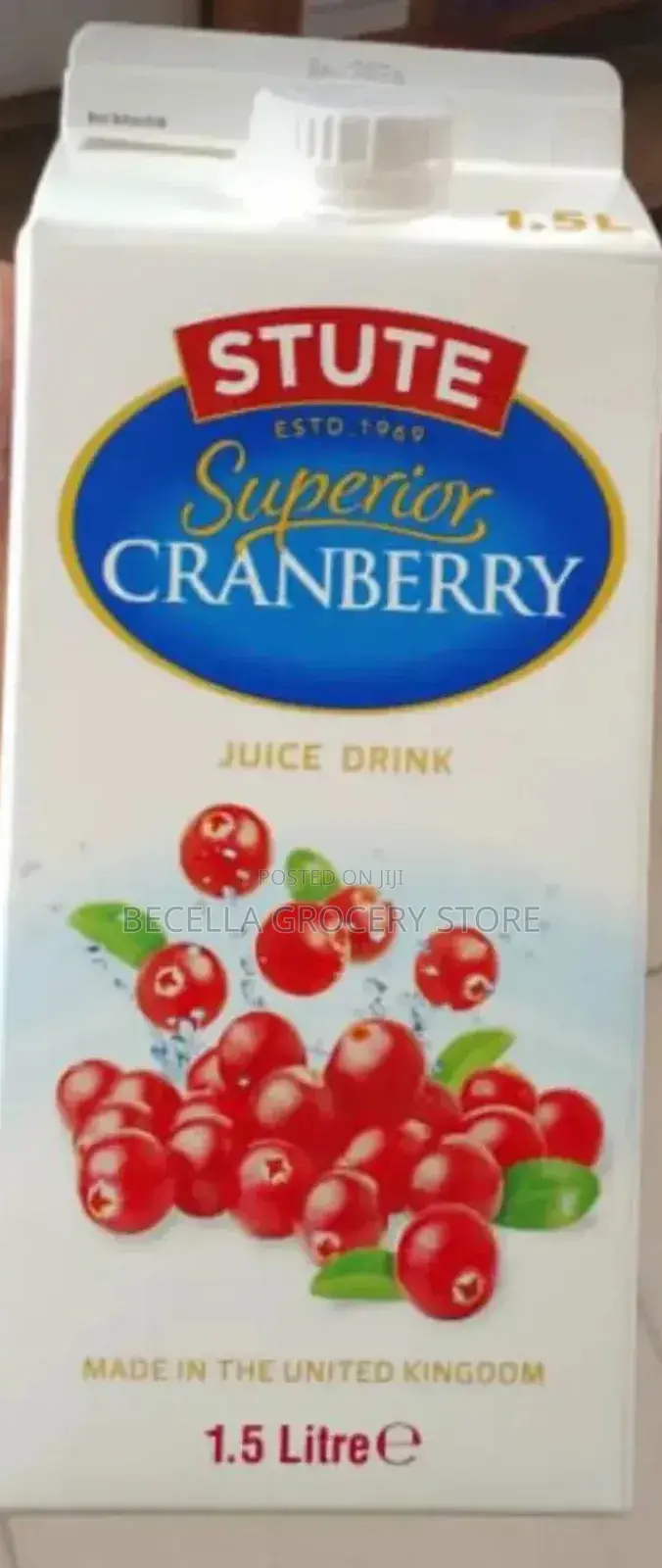 Stute Cranberry Juice 1.5 Liters ×6
