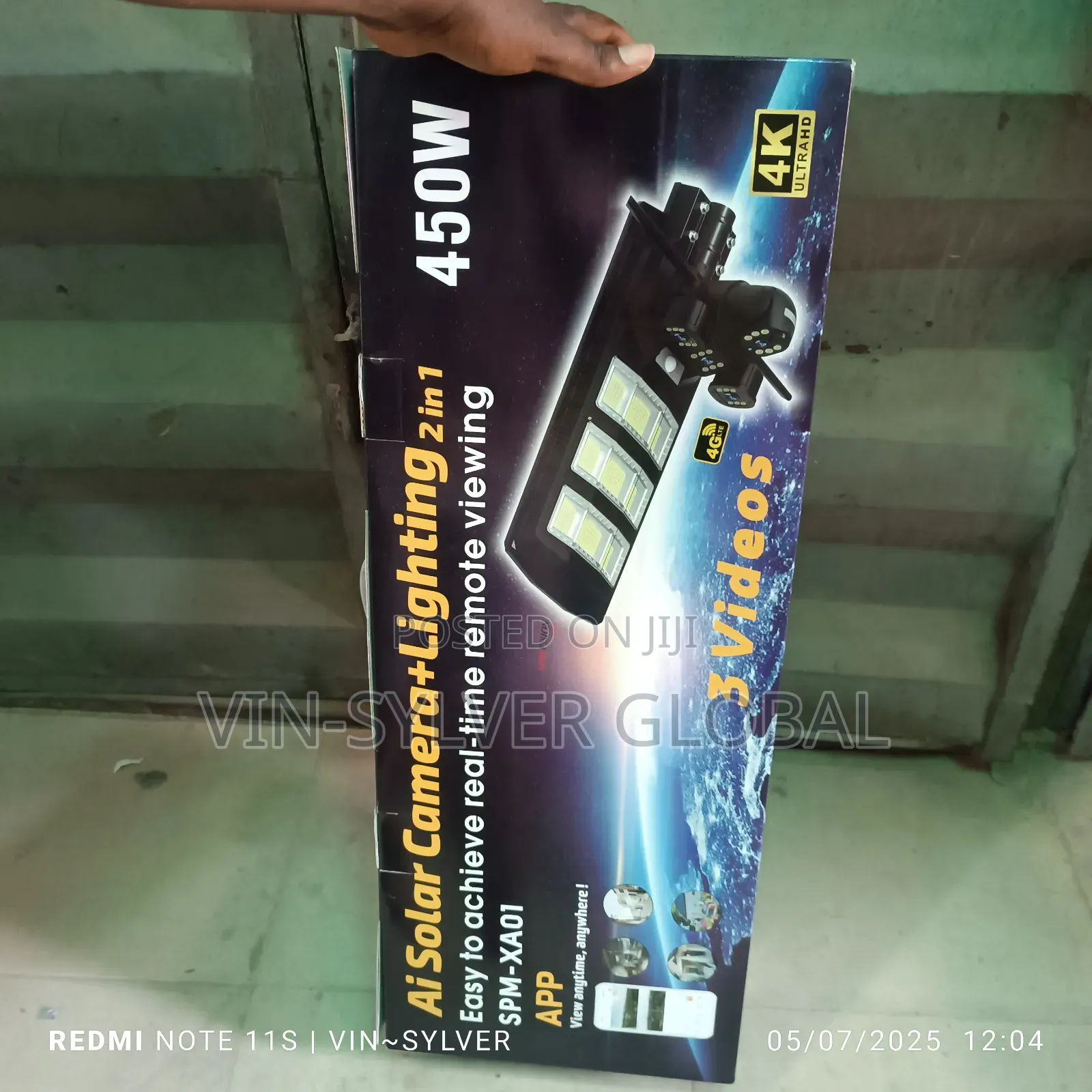 Solar Street Light With Three Lens CCTV Camera