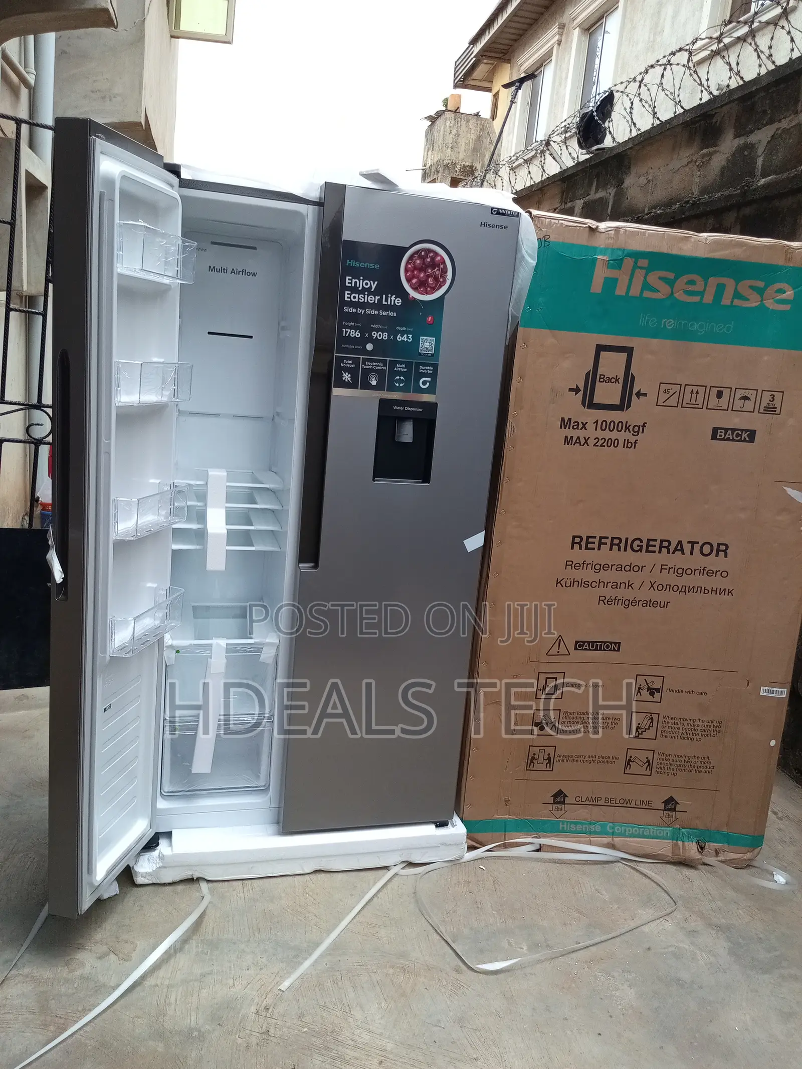 Hisense 516l Inverter Side-by-Side Refrigerator - Rc-67ws