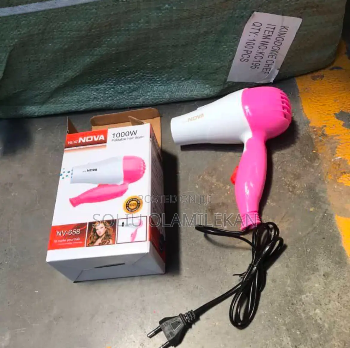 Nova Foldable Hand Hair Dryer - 1000w