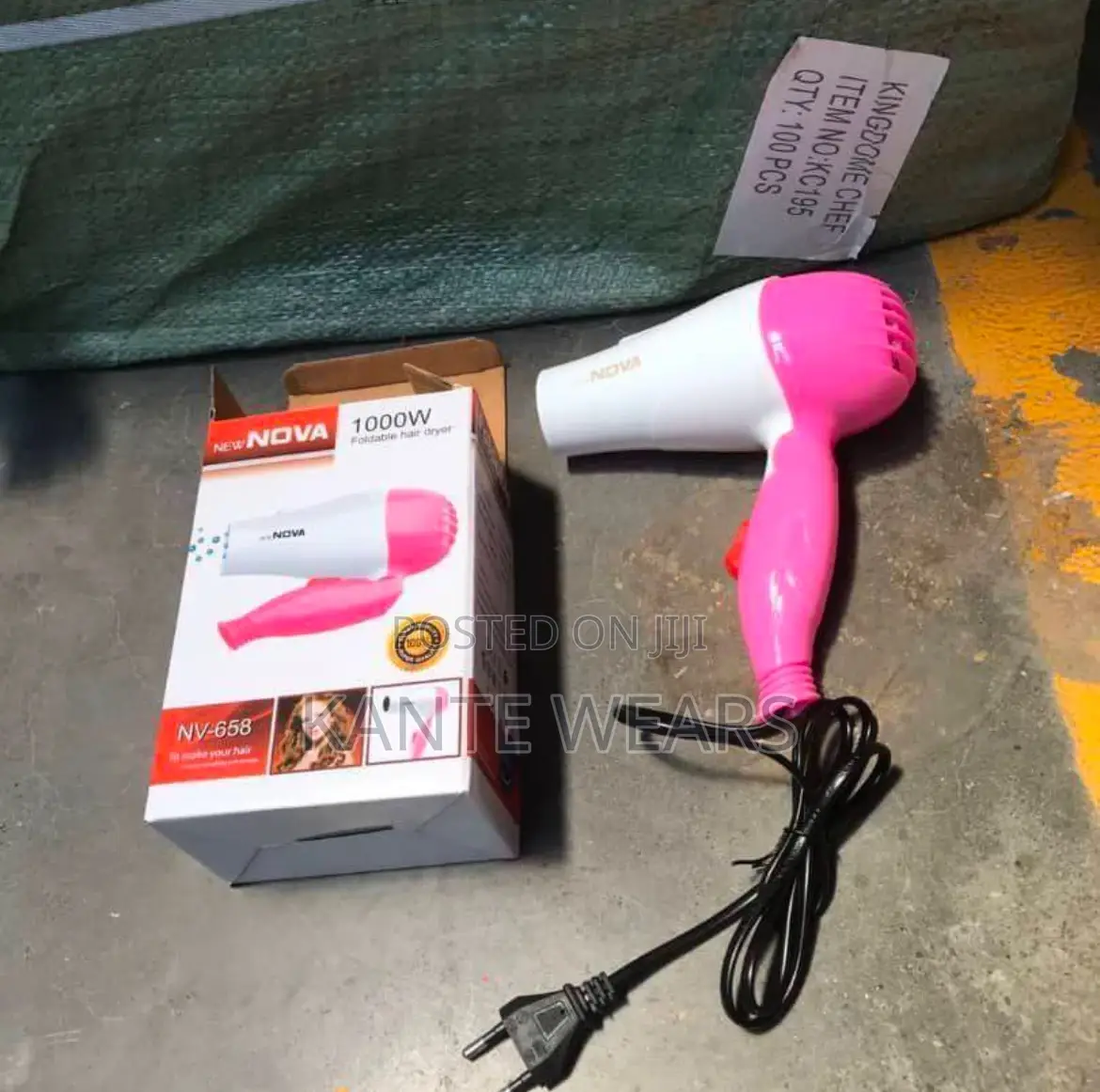 Nova Foldable Hand Hair Dryer - 1000w