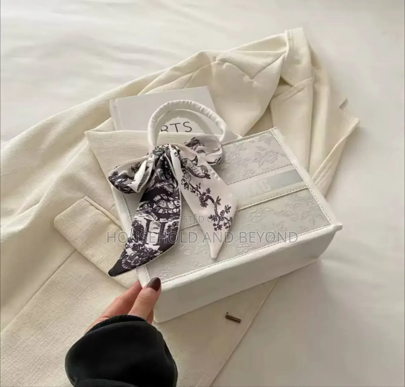 Quality Silk Scarf Bow Handbag Shoulder Bag