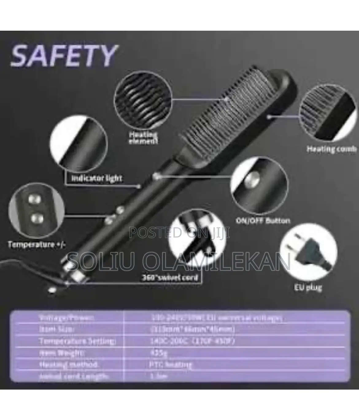 Hot Comb / Hair Straightener Brush