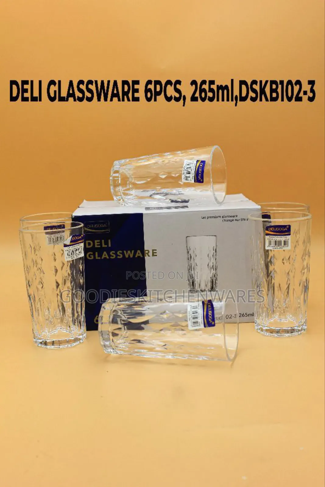 Water Glass Cup 6 PCS (4 Designs)