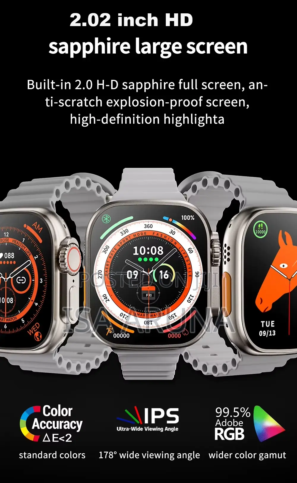 Ultramax Series 8 Titanium Gps Bluetooth Call Nfc Smartwatch