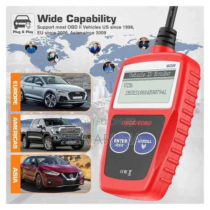 Ms309 Obd2 Ii Scanner Car Engine Diagnostic Tool