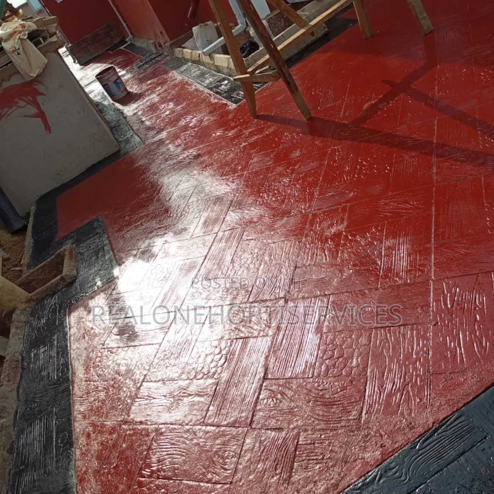 Real Polished Floor Stamping Services With Skill Expertise Hands