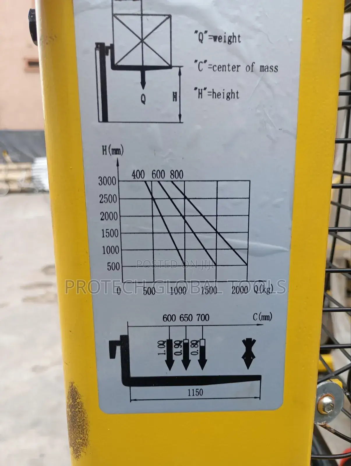 1.5ton by 3 Meters Manual Stacker