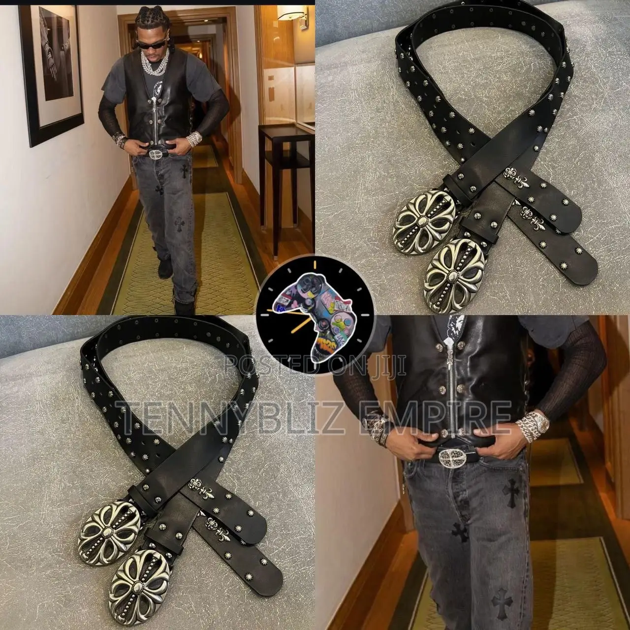 Lil-Baby Inspired Latest Luxury Quality Chrome Belts