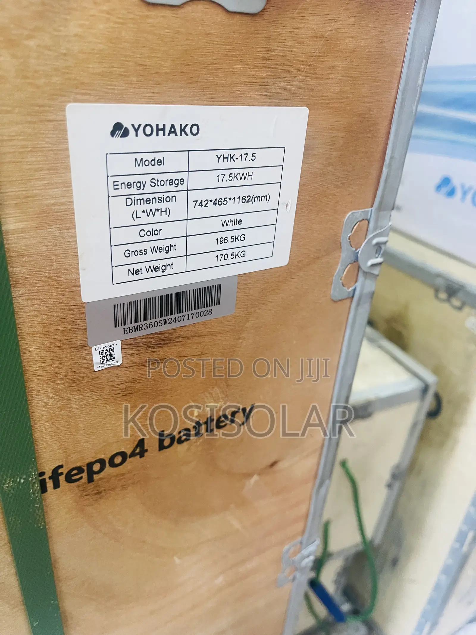17.5kwh 51.2v Yohako Lithium Ion Battery