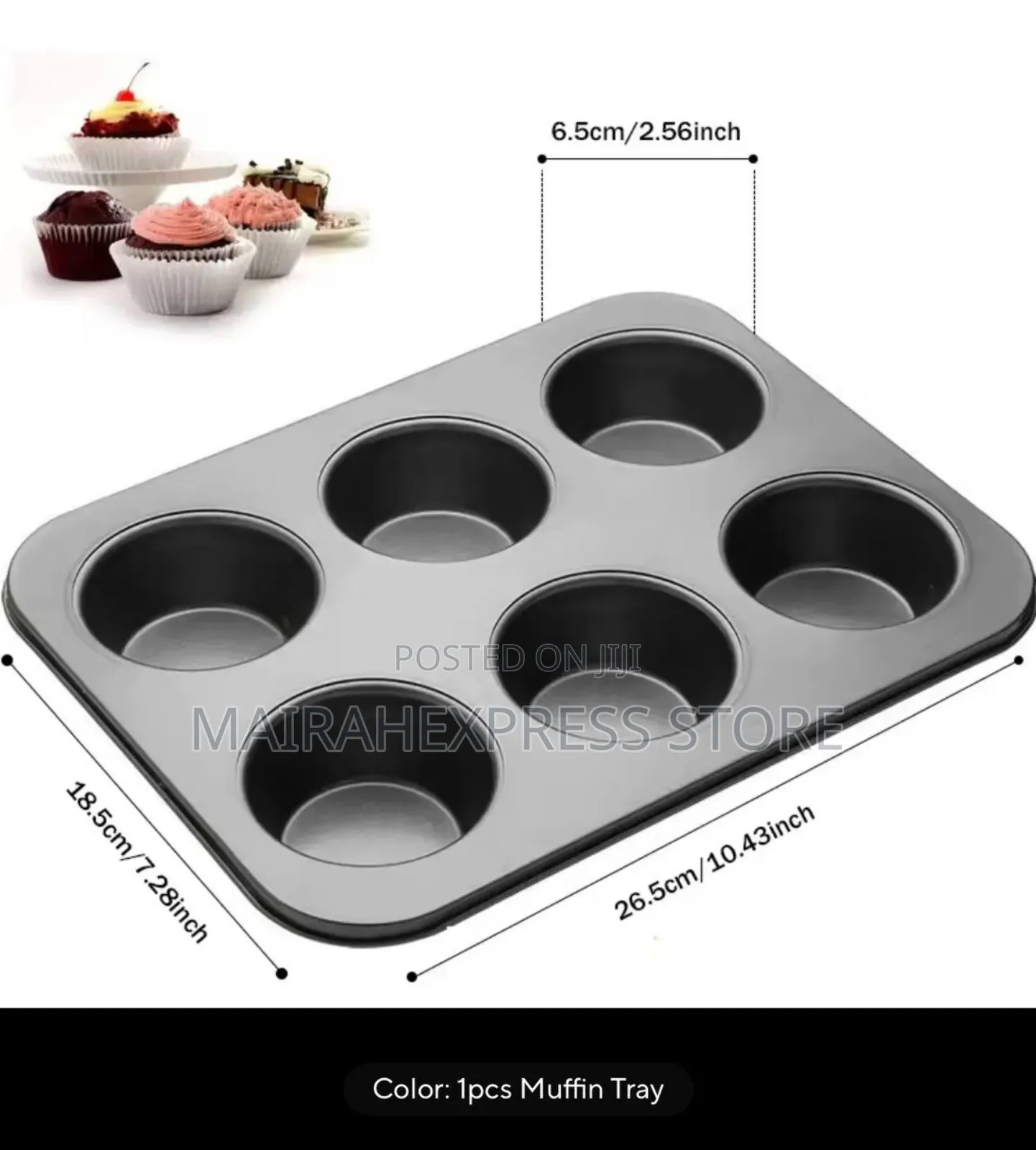 6 Holes Cup Cake Mould Pan