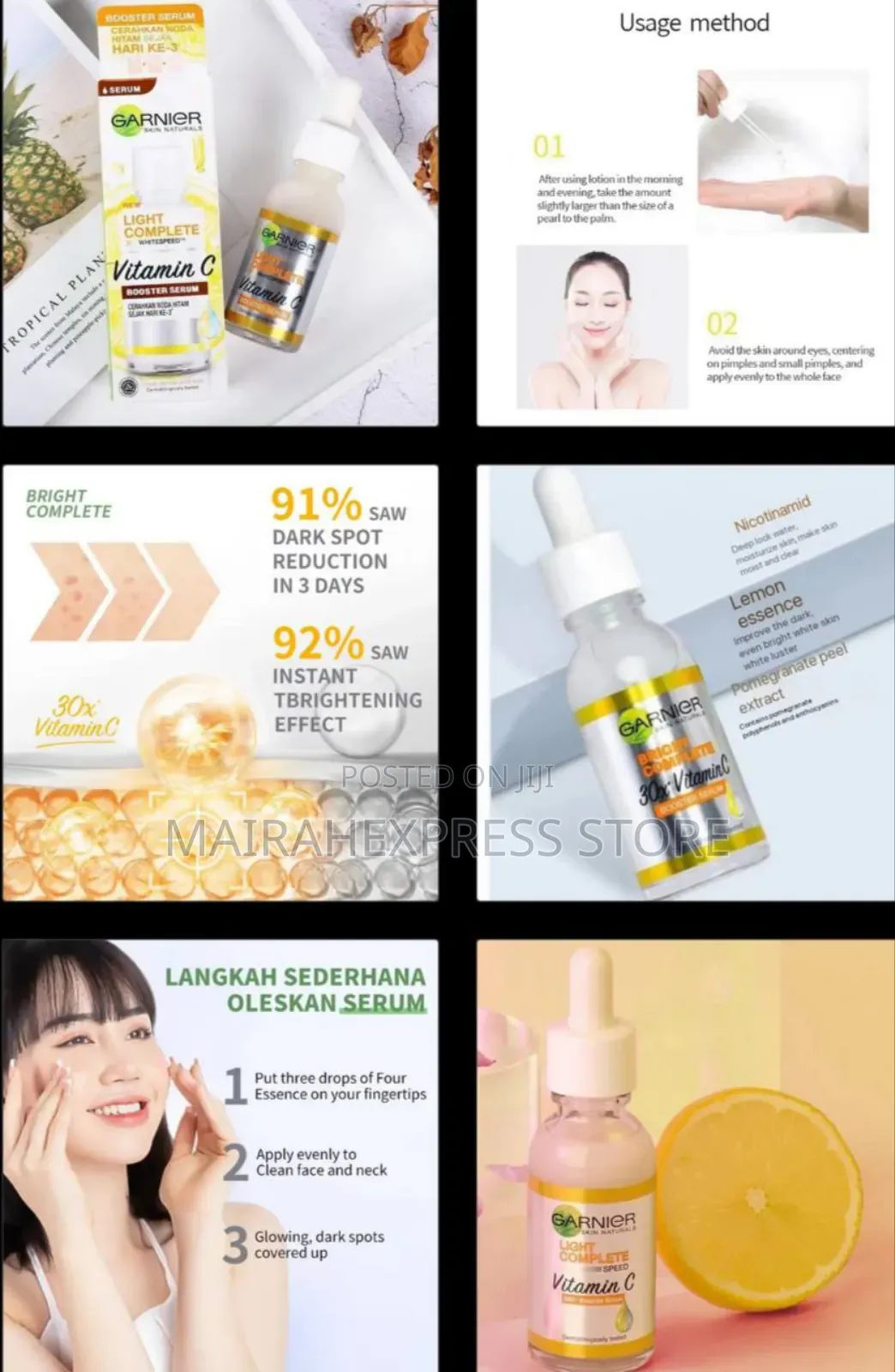 Garnier Bright Complte 30x Vitamin C Booster Face Serum 30ml