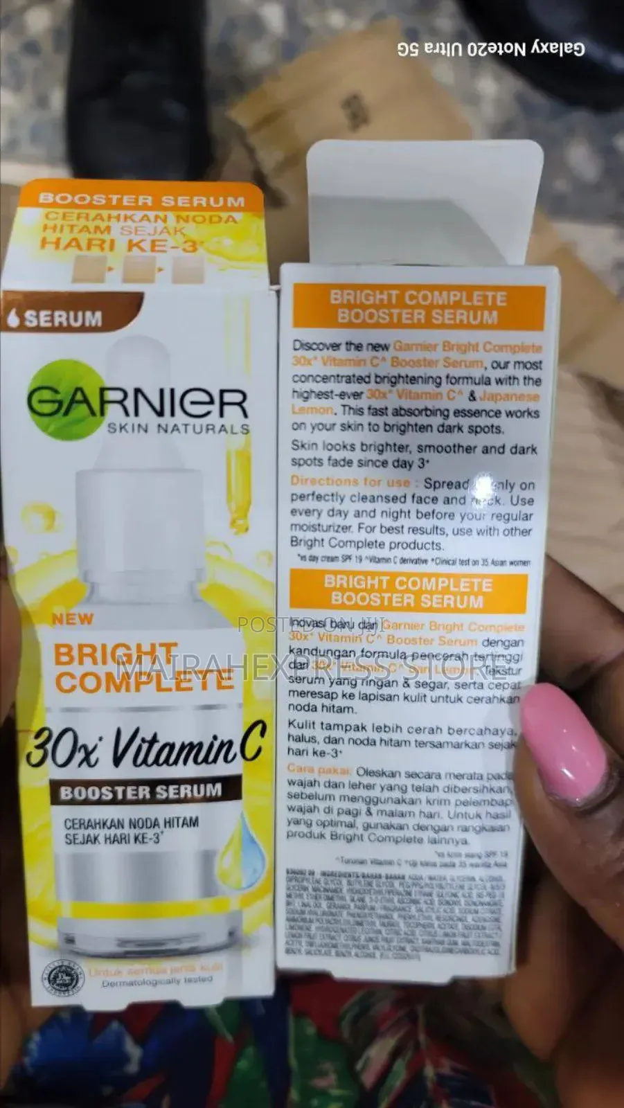 Garnier Bright Complte 30x Vitamin C Booster Face Serum 30ml
