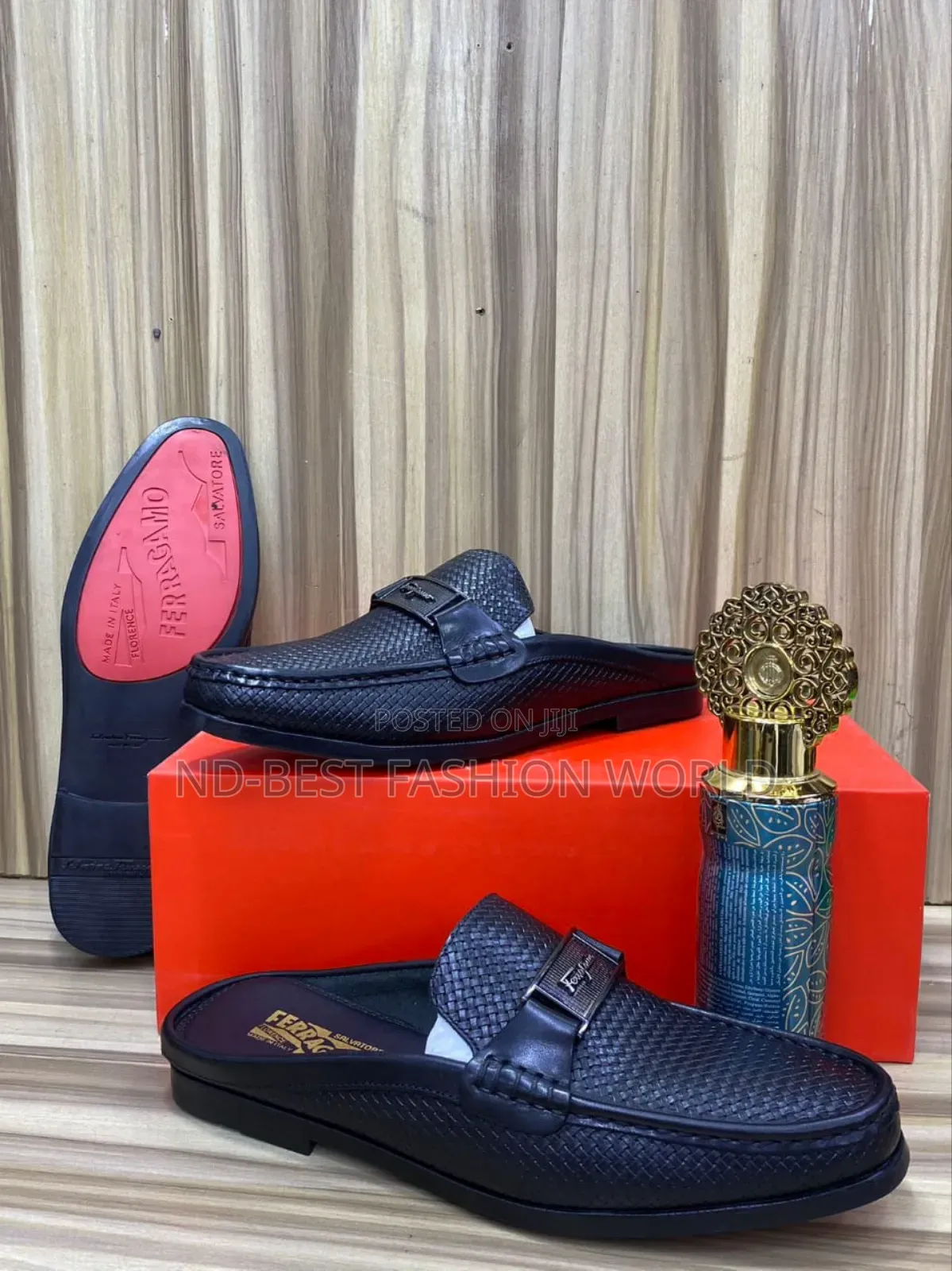 Black Ferragamo Half Shoe