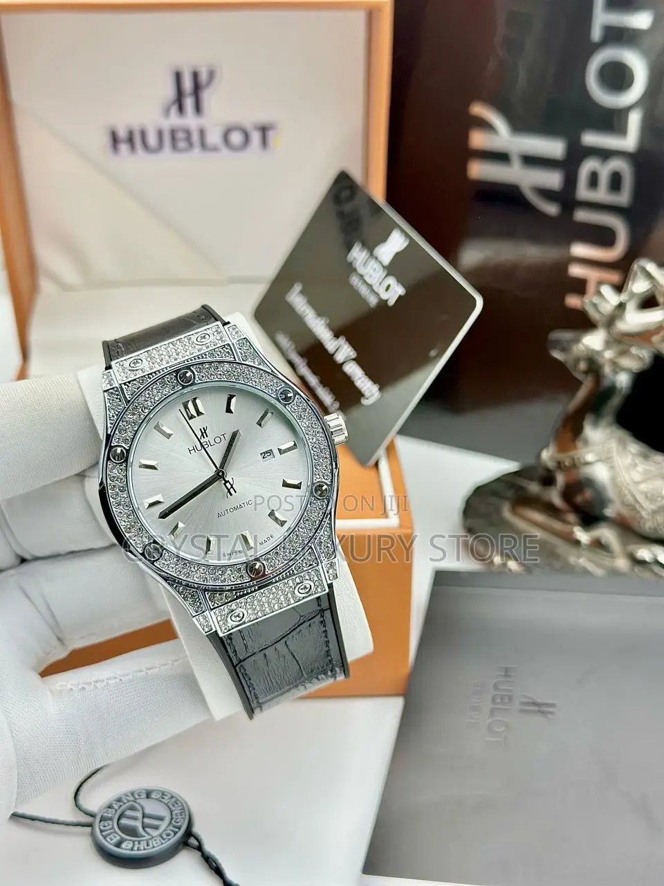 Hublot Quality Luxury Men Genuine Leather Wristwatch
