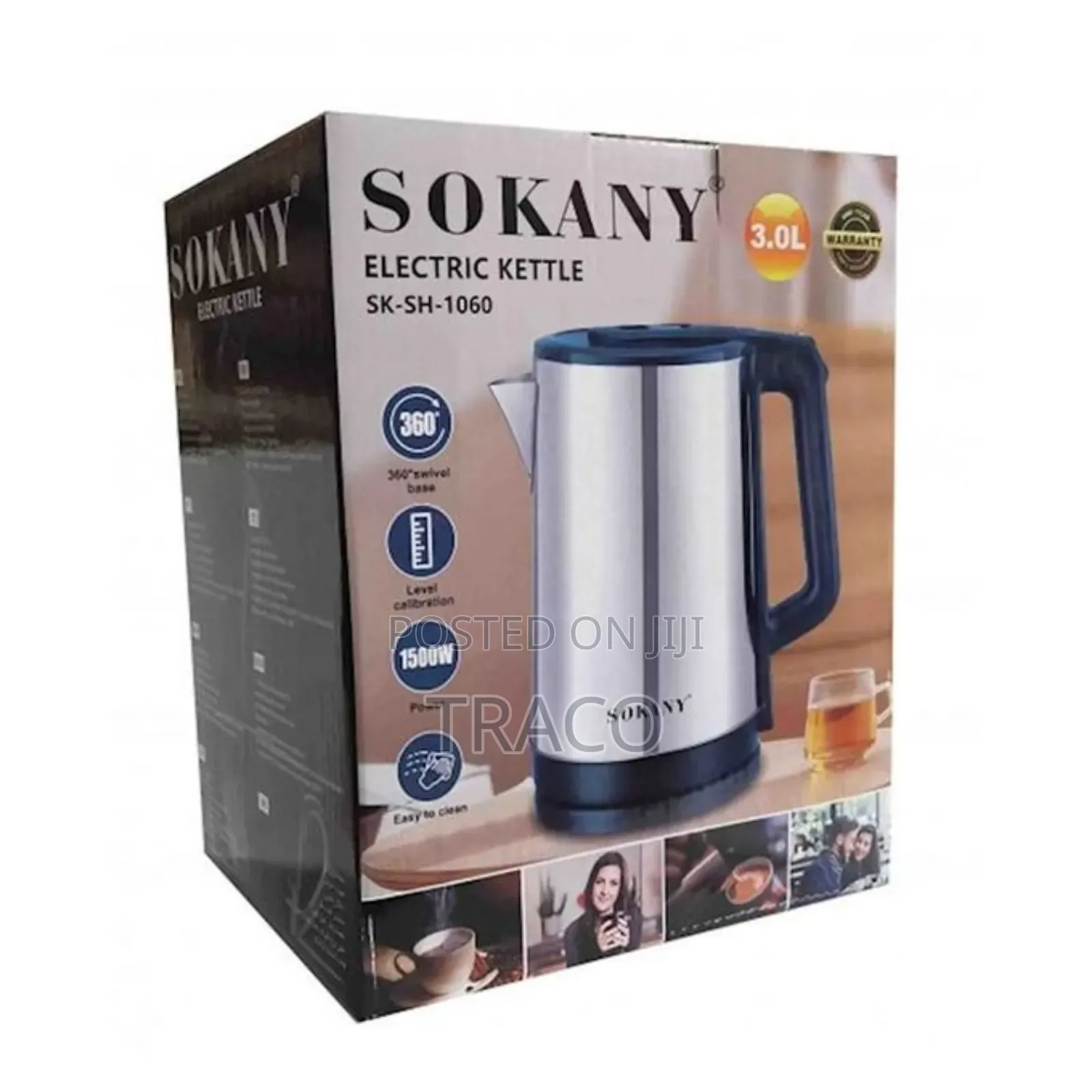 Sokany 3litres Portable Electric Kettle