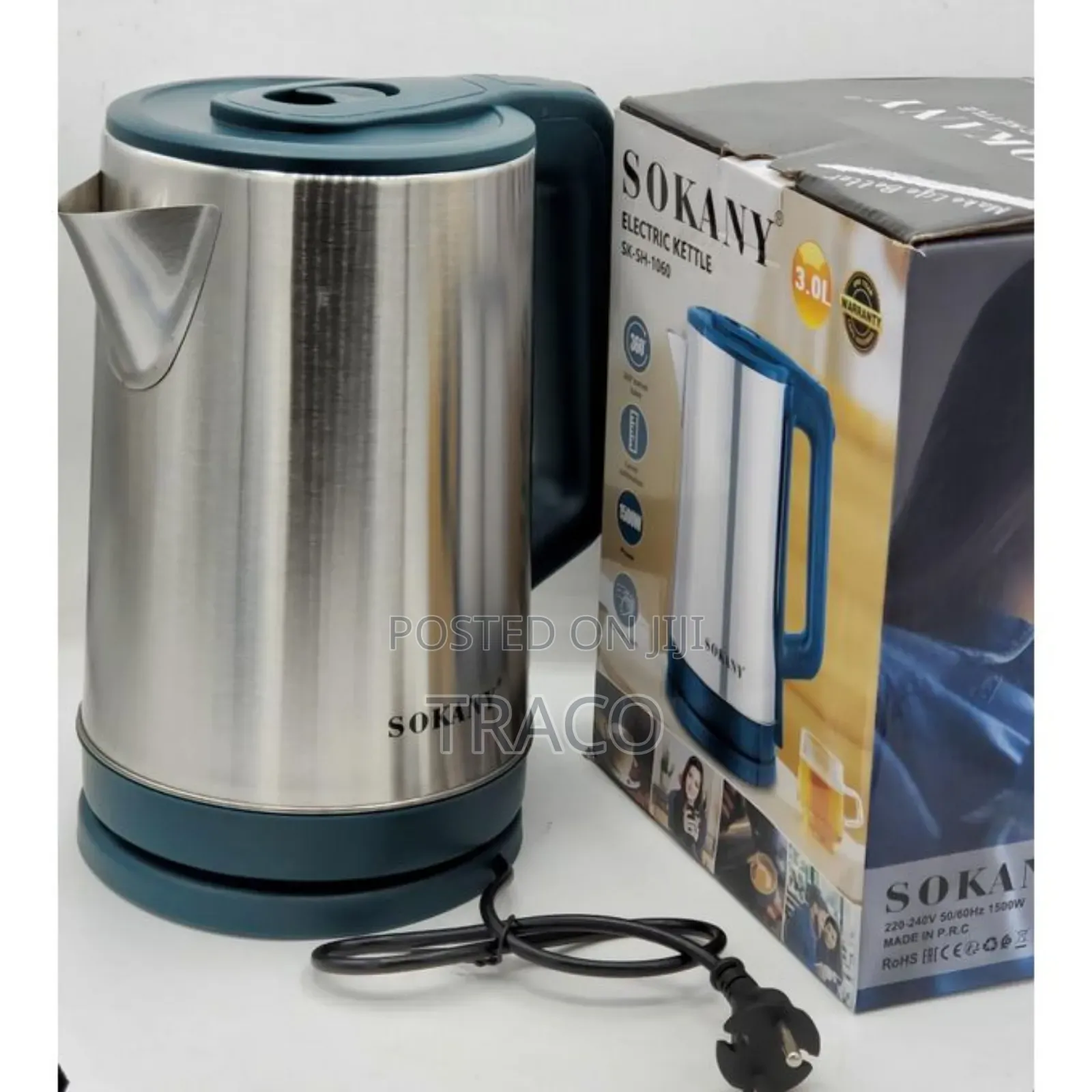 Sokany 3litres Portable Electric Kettle