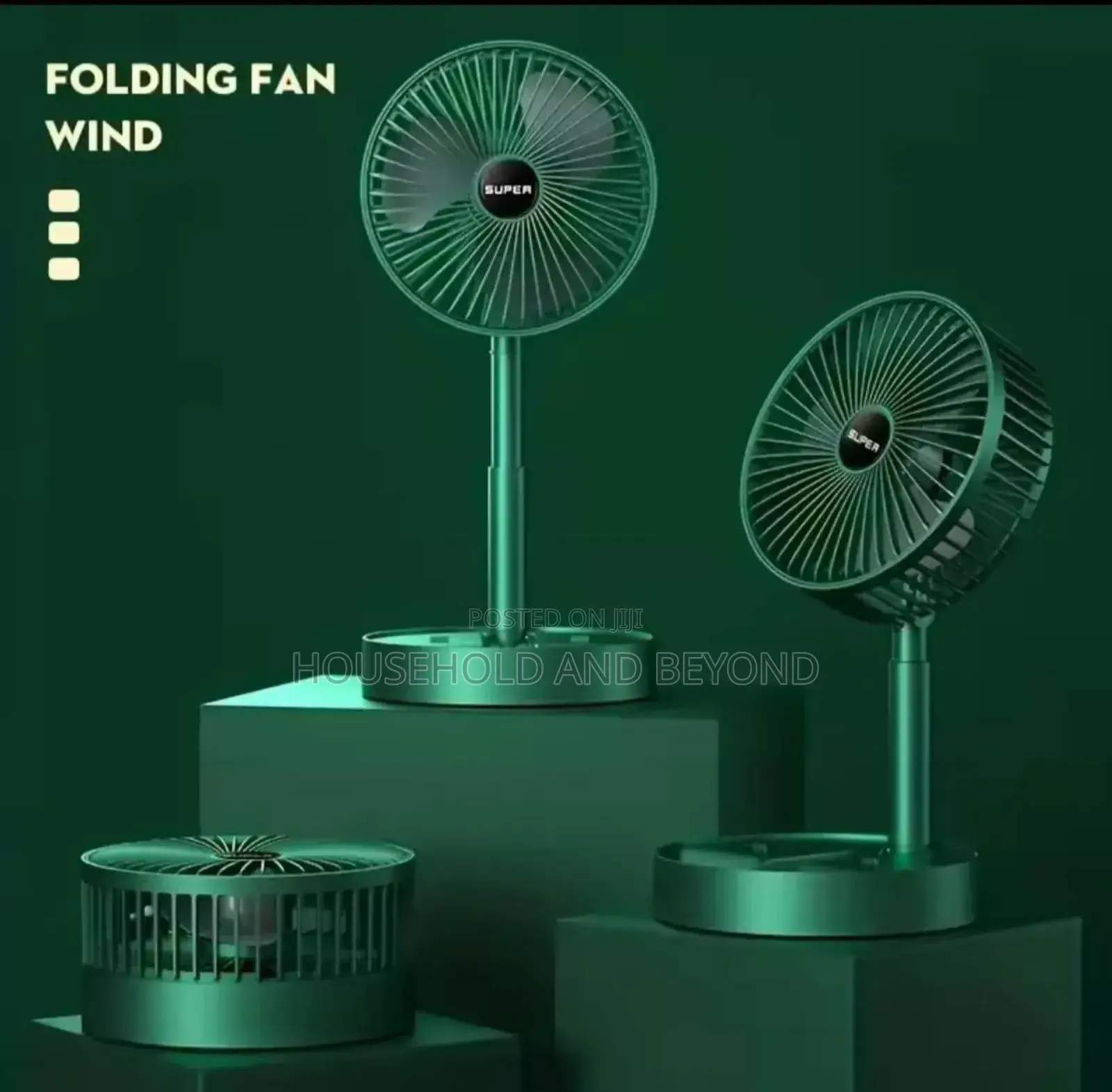Portable Rechargeable Foldable Fan